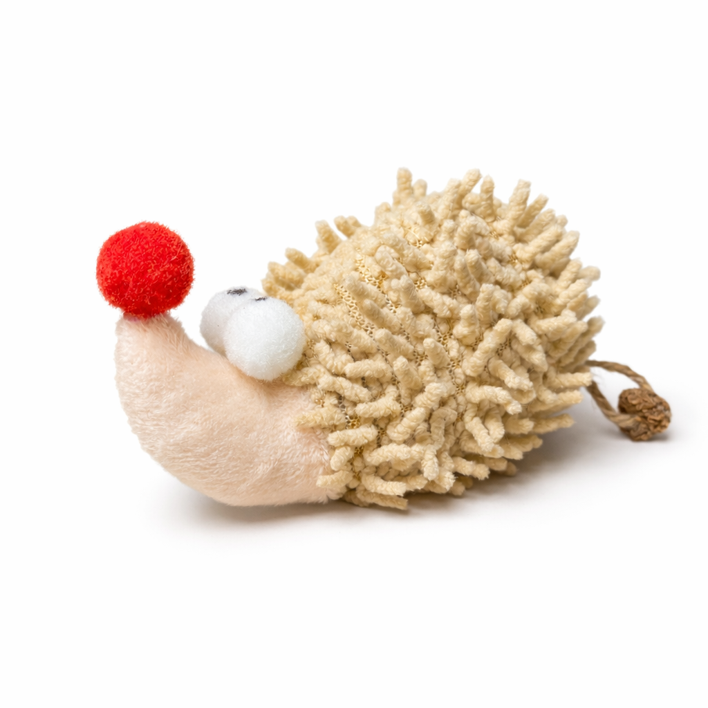 Interactive Plush Hedgehog Cat Toy with Natural Catnip – Bite Resistant Chew & Kicker Toy for Cats