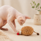 Interactive Plush Hedgehog Cat Toy with Natural Catnip – Bite Resistant Chew & Kicker Toy for Cats