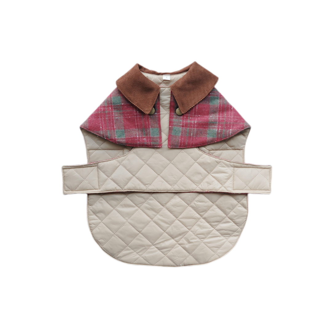 Handmade British Heritage Dog Coat —  Red Tweed Coat