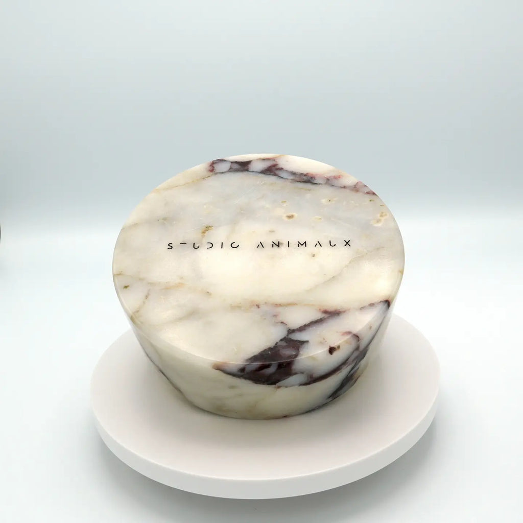 Calacatta Viola Marble Dog Bowl