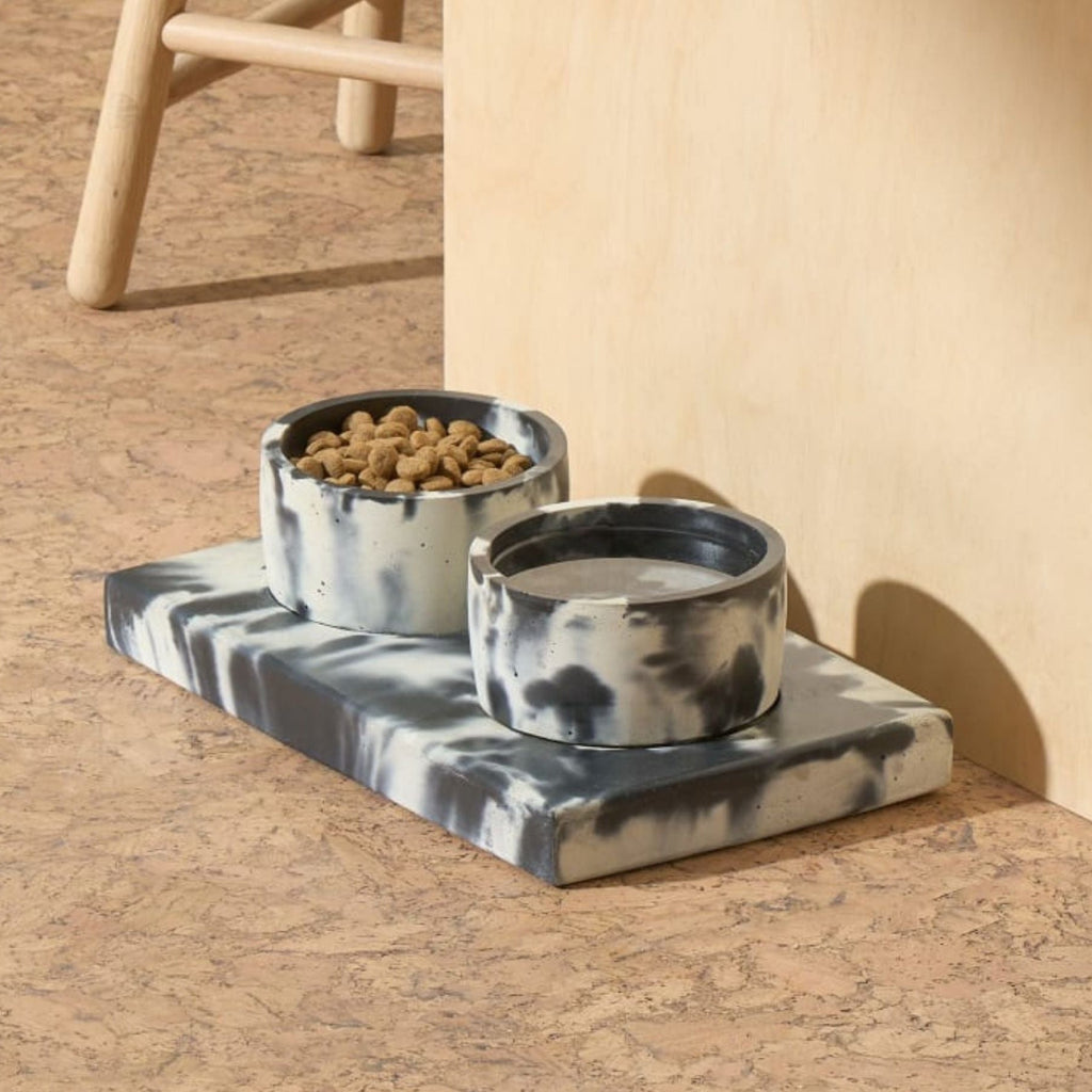 Concrete Pet Bowl Set by Smith & Goat (Terracotta & Blush)