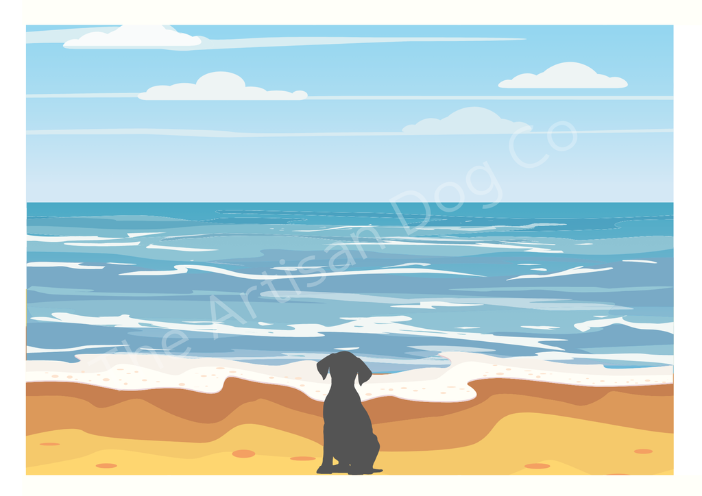 Dog in Nature Greetings Card