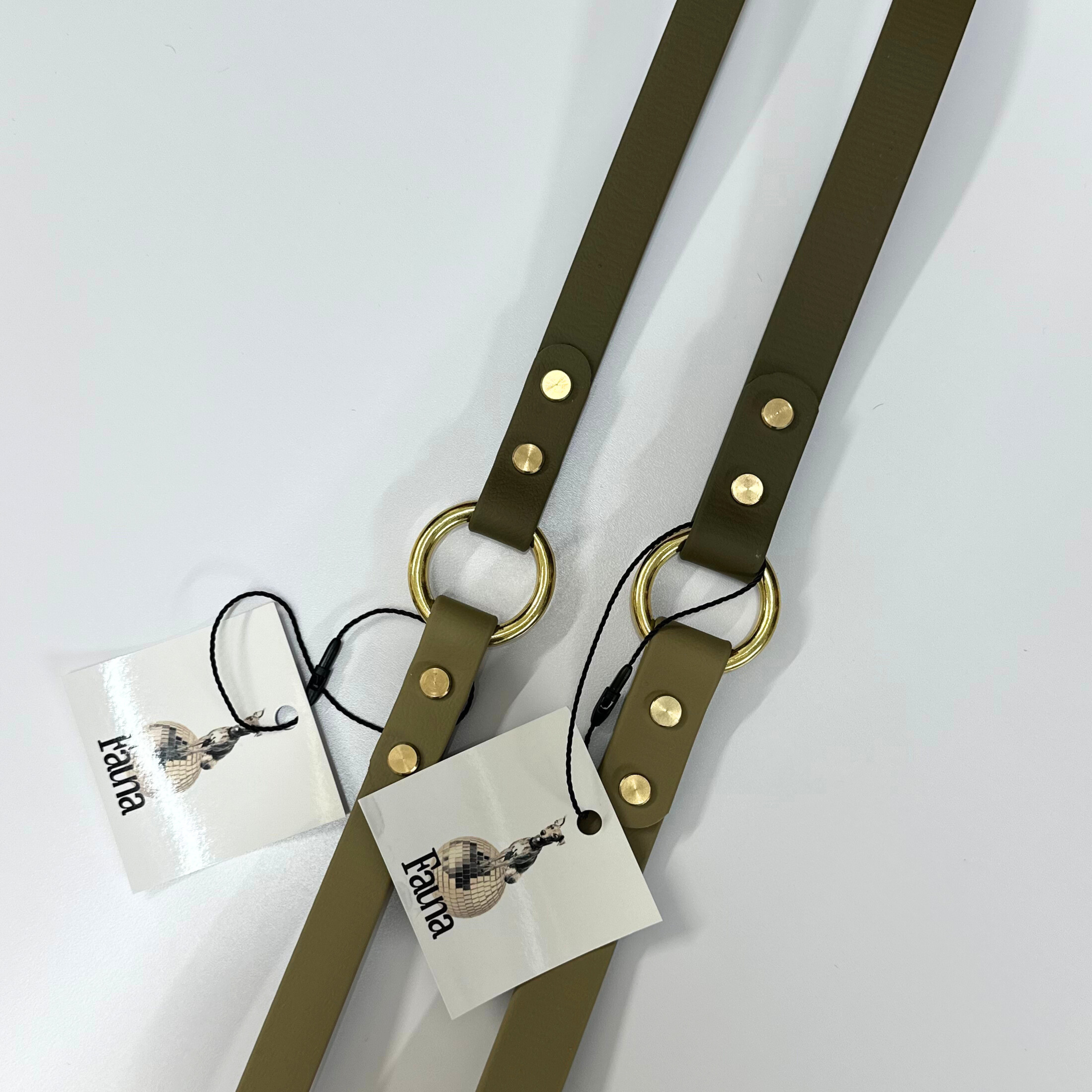 Bentley Multiway Dog Lead in Olive & Khaki