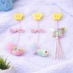Interactive Elastic Funny Stick Cat Toy – Feather Bell Hanging Swing Kitten Teaser with Long Rope