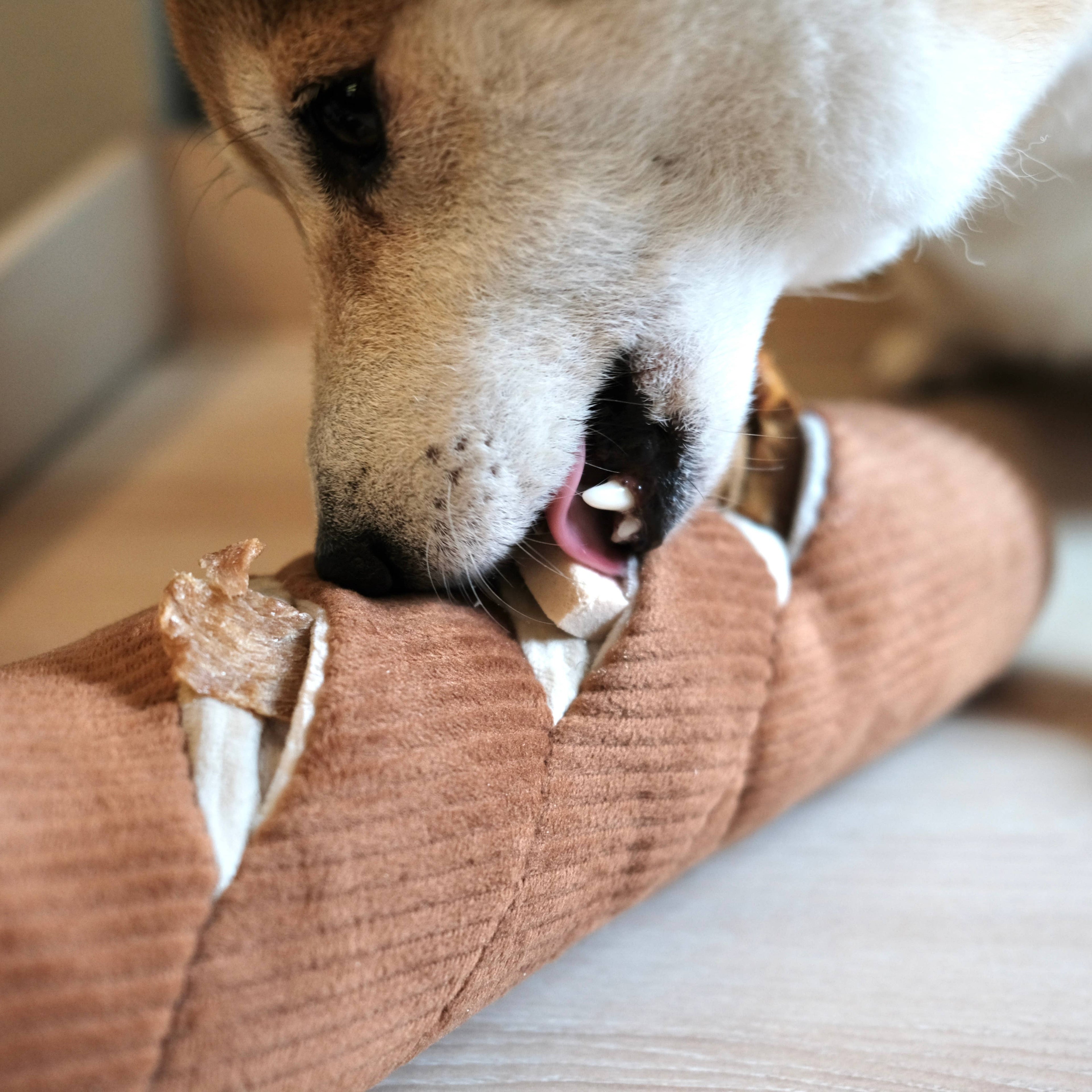 Baguette enrichment dog toy