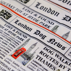 London Dog News Bandana – Vintage Newspaper Style Dog Scarf