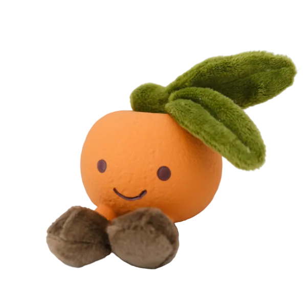 Orange Squeaky Dog Toy – Gentle Interactive Play