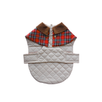 Handmade British Heritage Dog Coat —  Red Tartan Coat