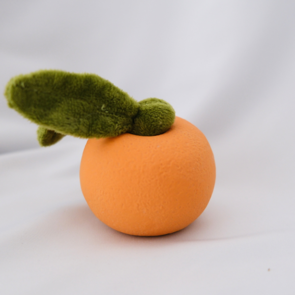 Orange Squeaky Dog Toy – Gentle Interactive Play