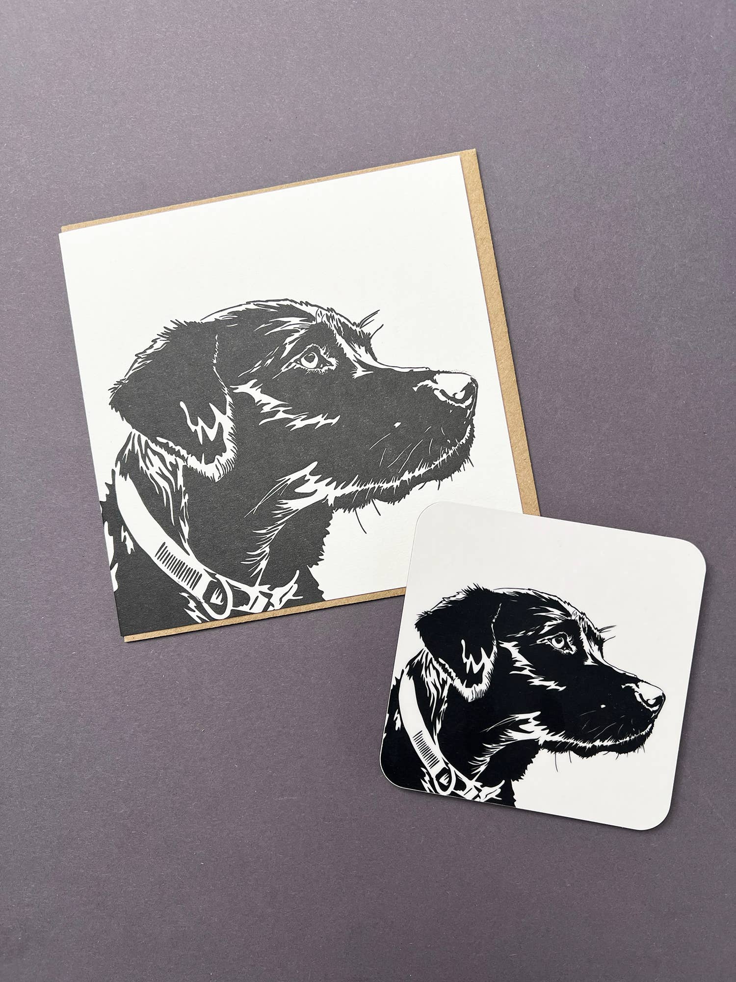 Labrador Puppy Letterpress Card