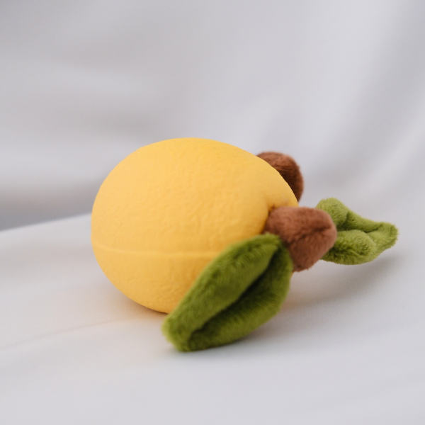 Lemon Squeaky Dog Toy – Gentle Interactive Play