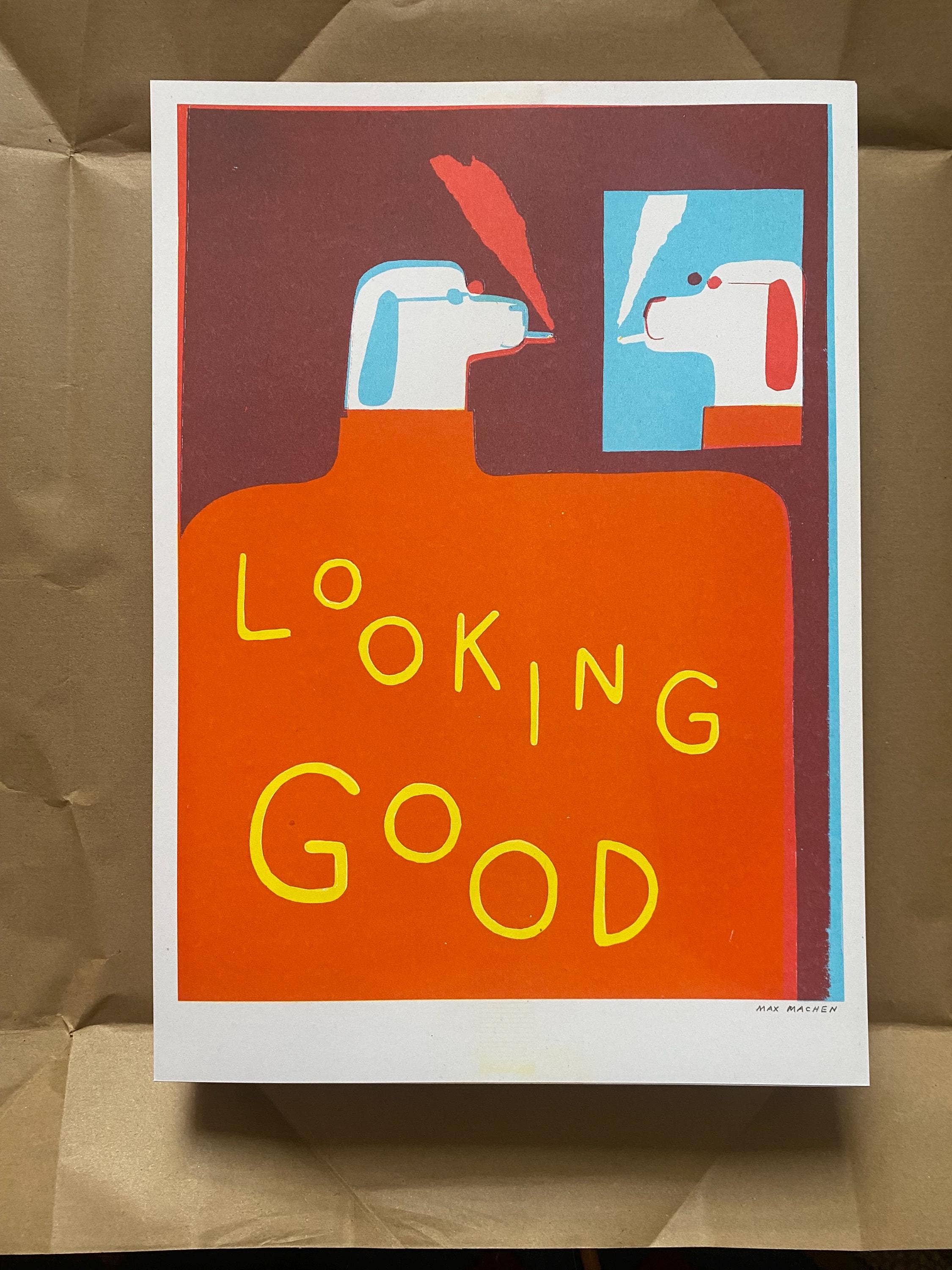Looking Good Dog risograph print (A3)