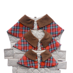 Handmade British Heritage Dog Coat —  Red Tartan Coat