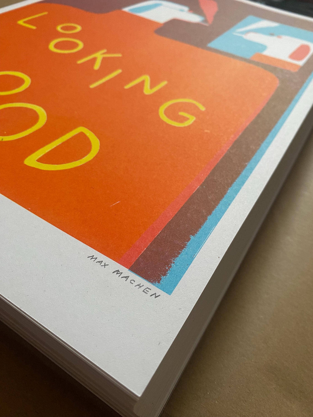 Looking Good Dog risograph print (A3)