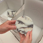 Calacatta Viola Marble Dog Bowl
