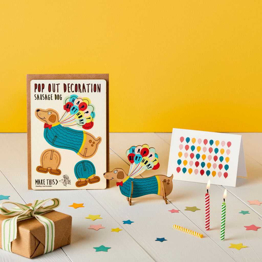 Pop Out Happy Birthday Sausage Dog Card