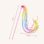 Colorful Tassel Cat Stick Toy – Rainbow Ribbon Interactive Wand for Cats