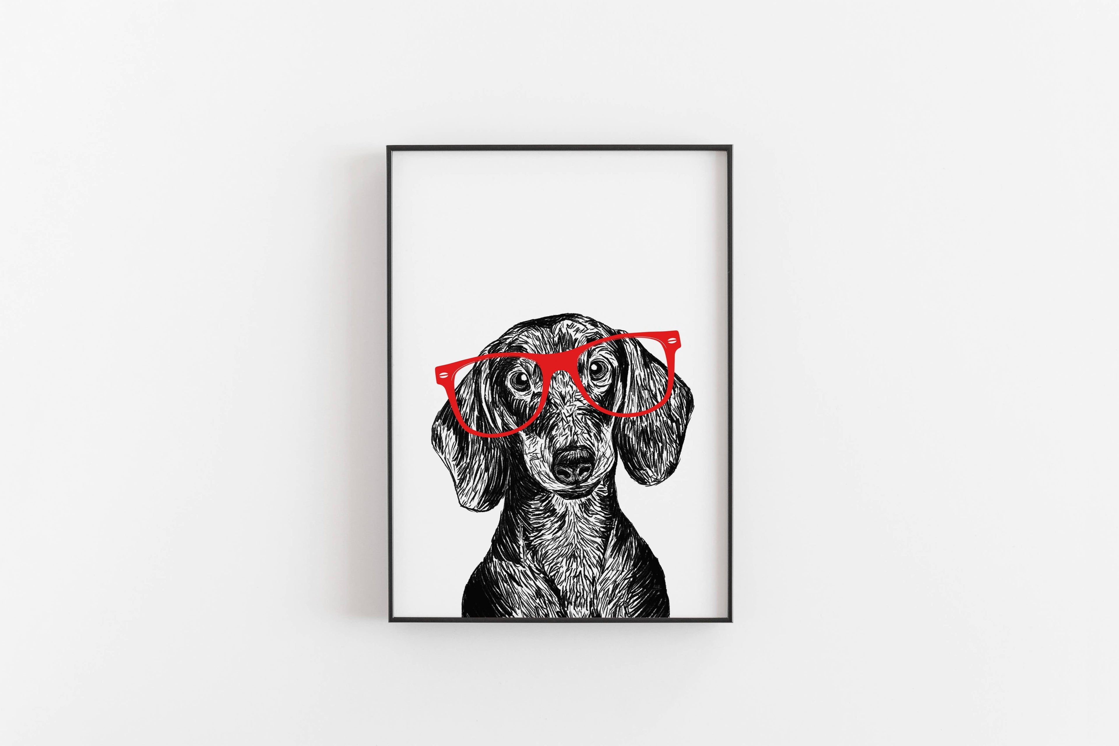 Dachshund Dog Print