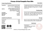 Unique Dog Freeze-Dried Pumpkin Paw Bites