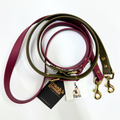 Dottie Multiway Dog Lead in Wine & Olive