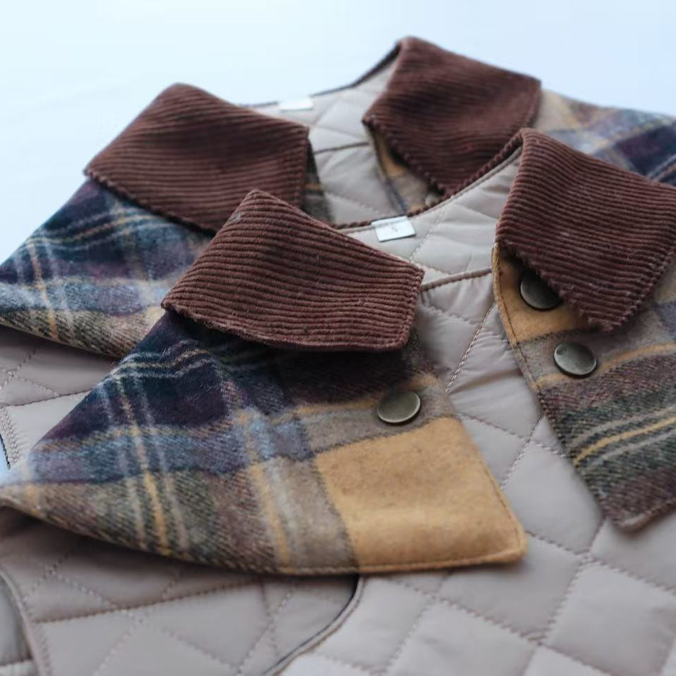 Handmade British Heritage Dog Coat — Yellow Tweed Coat