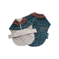 Handmade British Heritage Dog Coat —  Green Tartan Coat