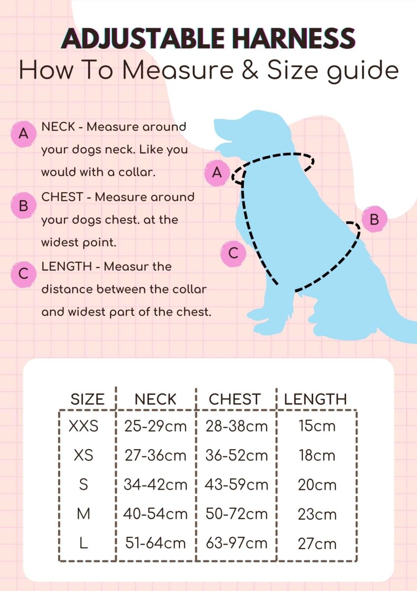 Adjustable Harness - Pastel Daisy