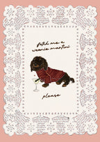 Fetch Me A Weenie Martini - Brown Dachshund Print