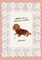 Fetch Me A Weenie Martini - Ginger Dachshund Print