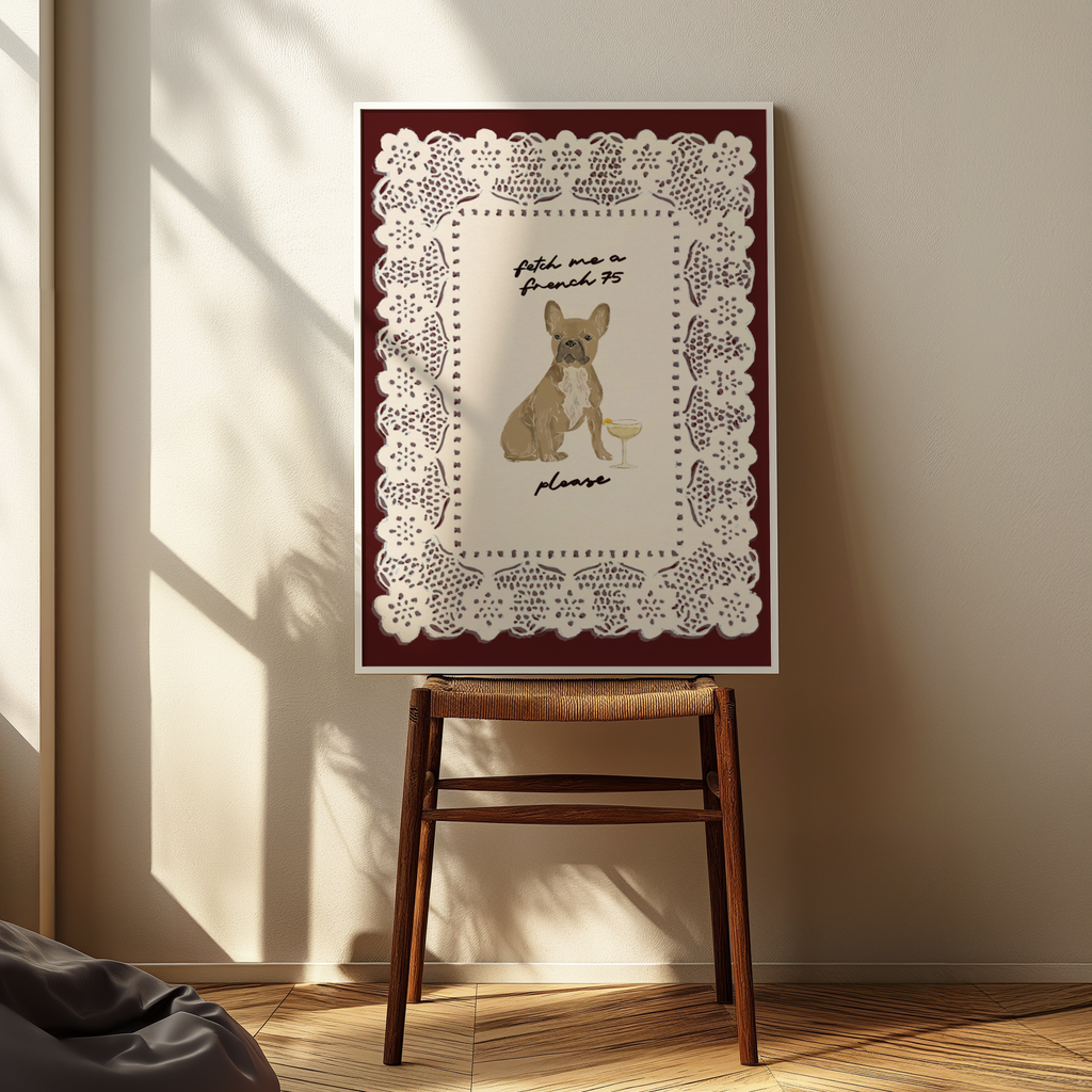 Fetch Me A French 75 - Fawn French Bulldog Print