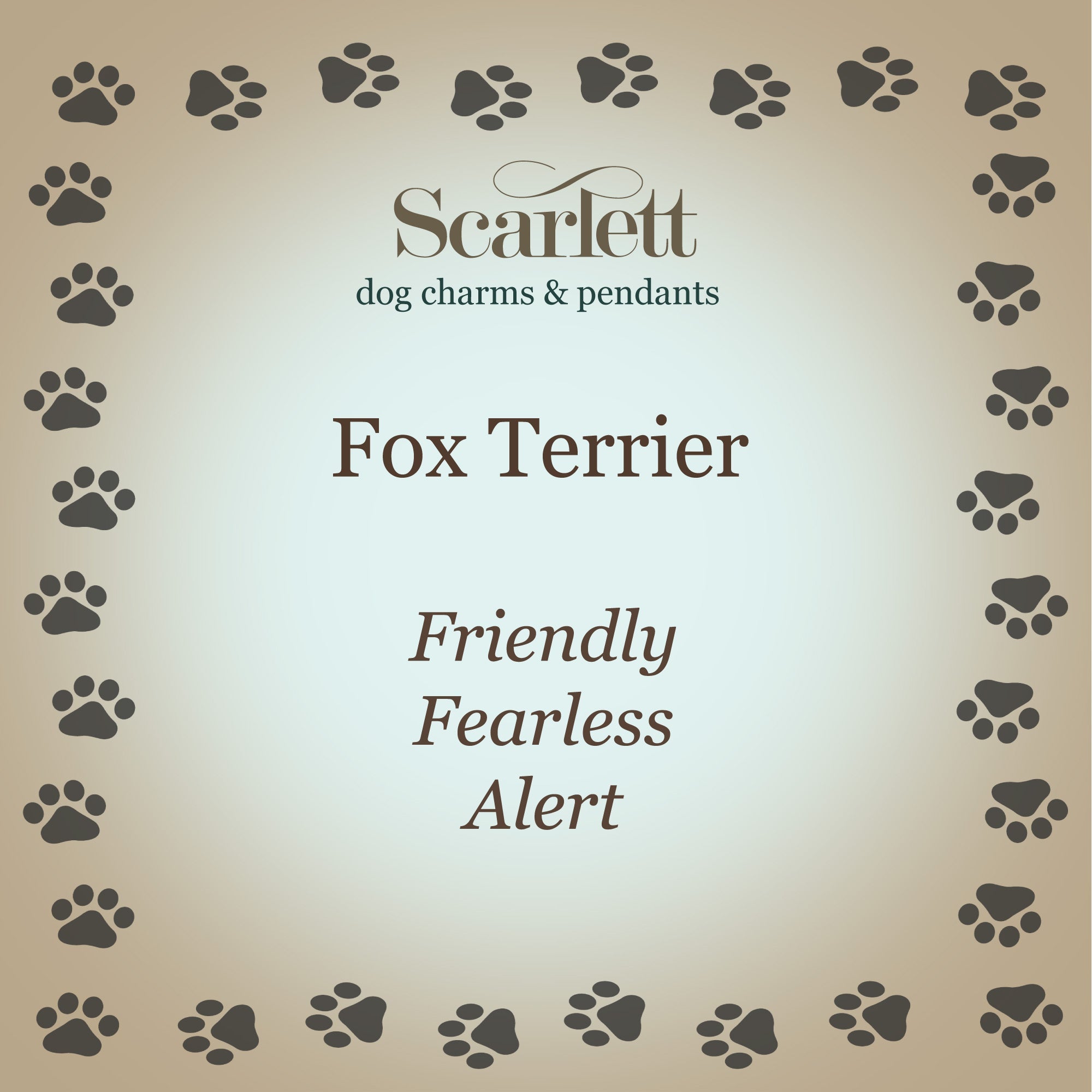 Fox Terrier Silver Dog Charm