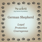 German Shepherd Silver Dog Charm