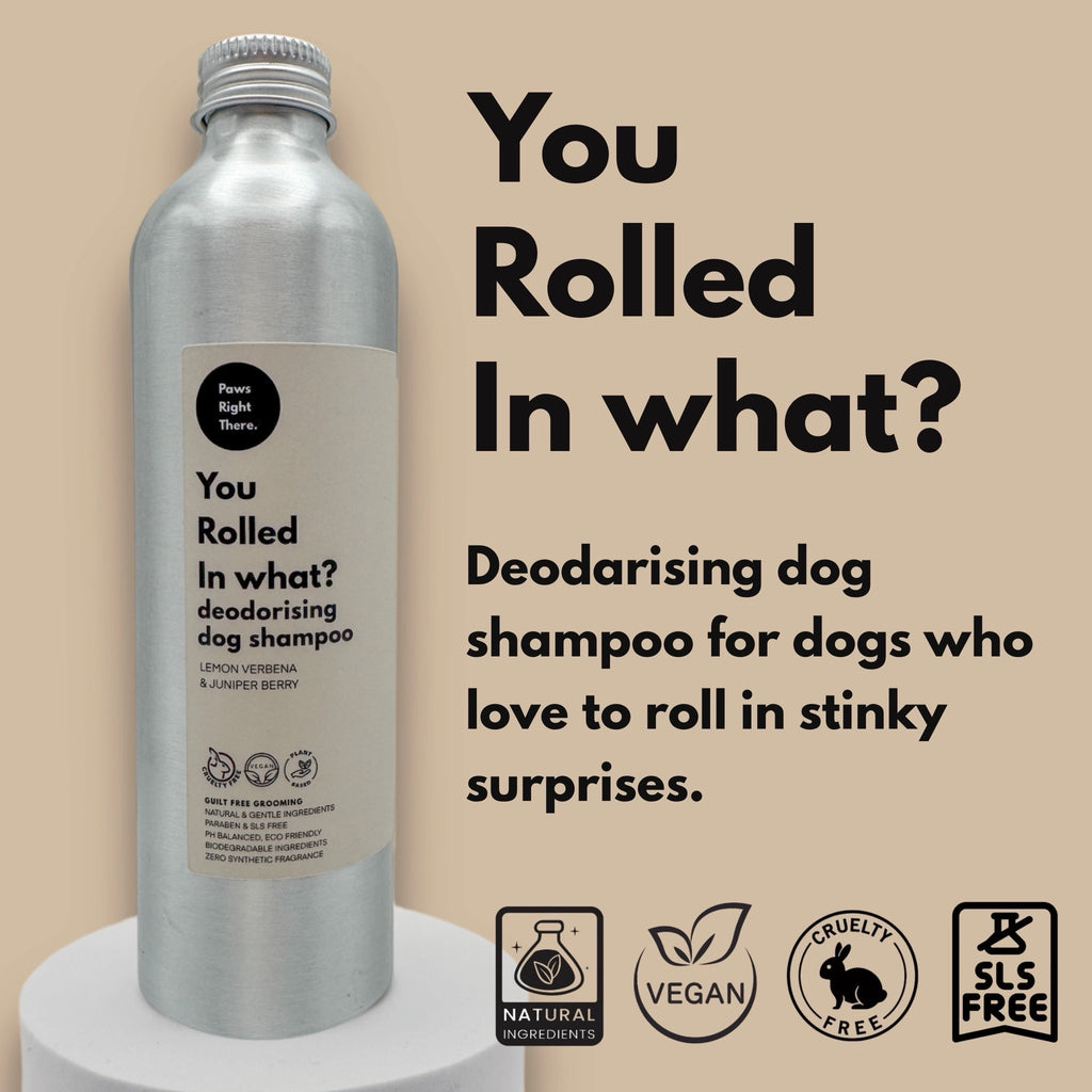 ‘You Rolled in What?’ deodorising dog shampoo| Natural Ingredients | SLS & Paraben Free