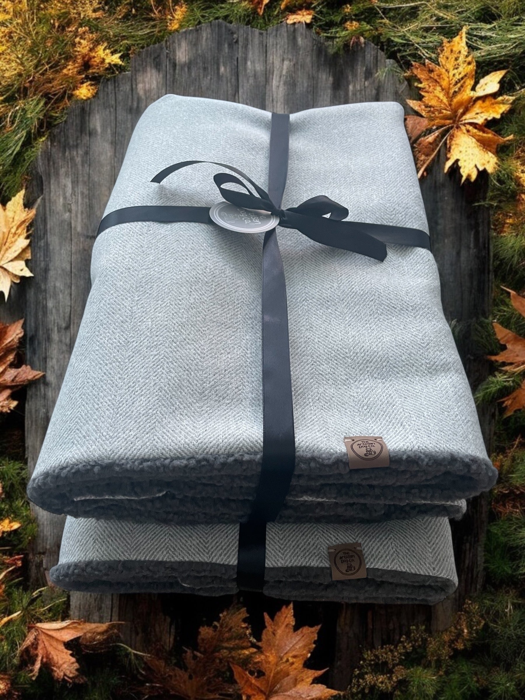Herringbone Pet Blanket | Reversible Lambswool Sherpa & Faux Suede | Handmade Luxury Dog Throw | Sofa Protector UK