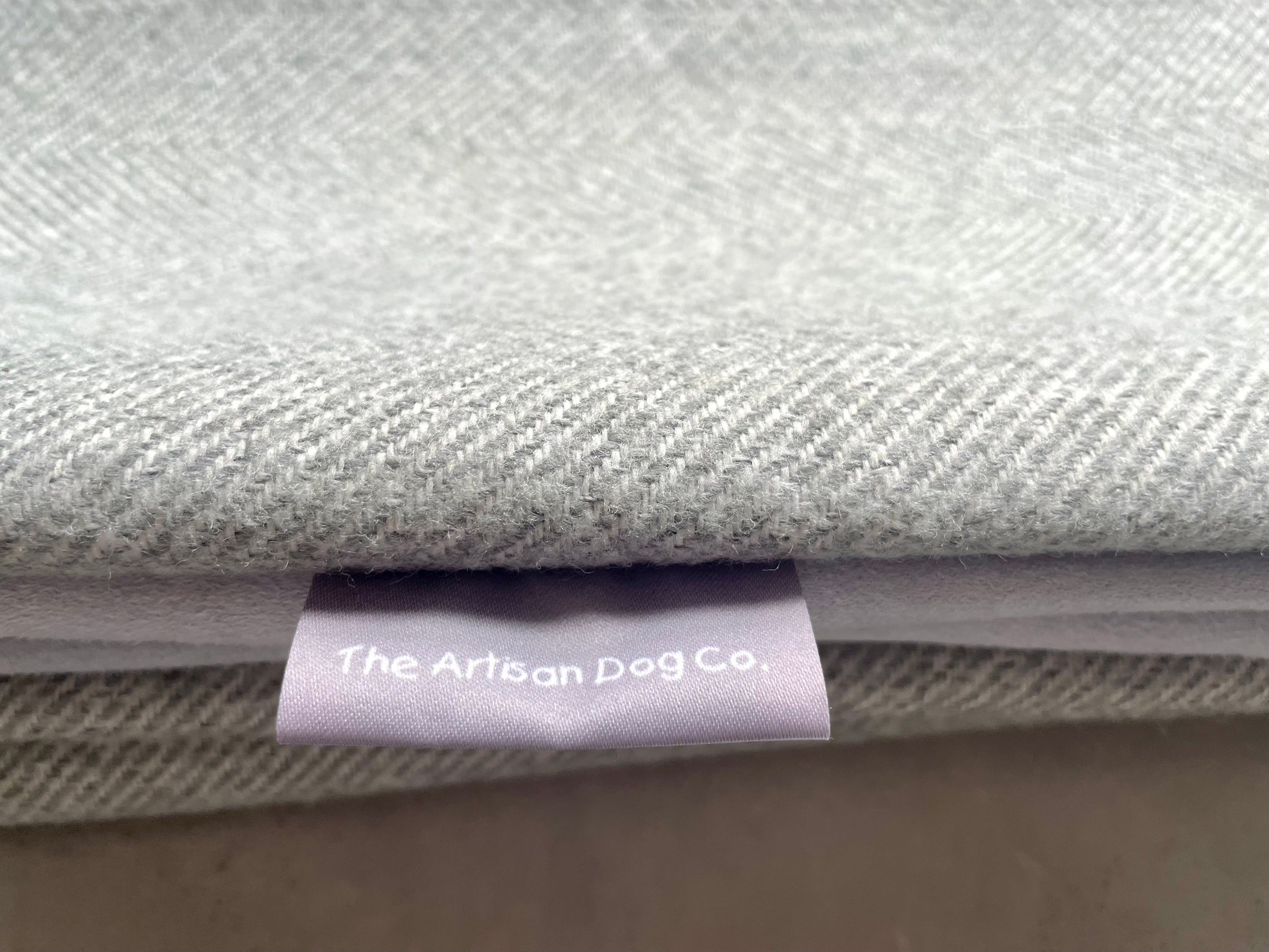 Herringbone Pet Blanket | Reversible Lambswool Sherpa & Faux Suede | Handmade Luxury Dog Throw | Sofa Protector UK