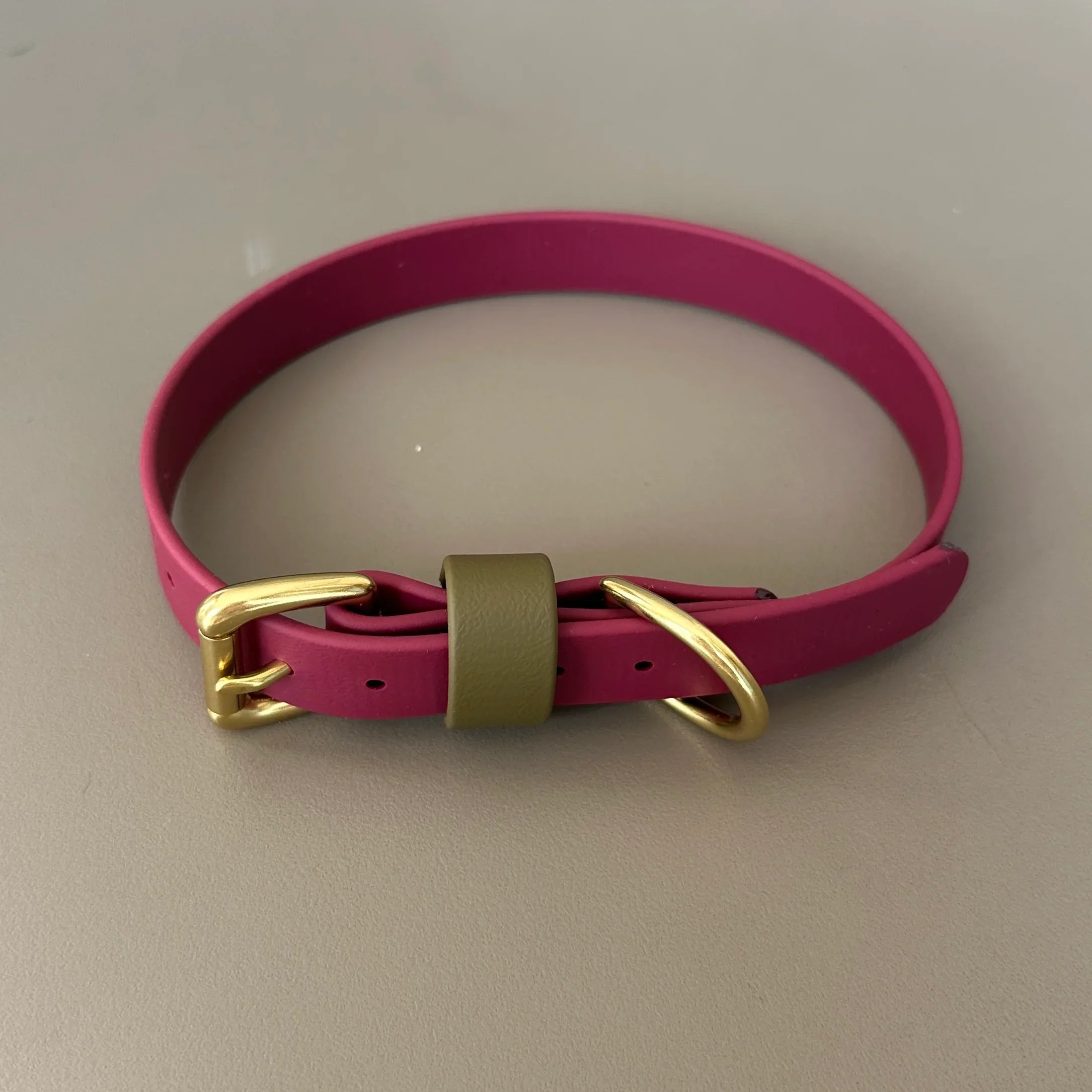 Dottie Wine & Olive Colour Block Collar