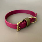 Dottie Wine & Olive Colour Block Collar