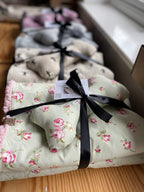 Dolly Floral Dog Blanket | Luxury Handmade Reversible Sherpa Throw | Seasonal Pet Blanket UK | Customisable