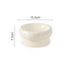 Flower Ceramic Pet Bowl – Soft Green (Low Profile)