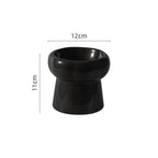 Flower Ceramic Pet Bowl – Soft Green (Raised Profile)