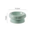 Flower Ceramic Pet Bowl – Soft Green (Low Profile)