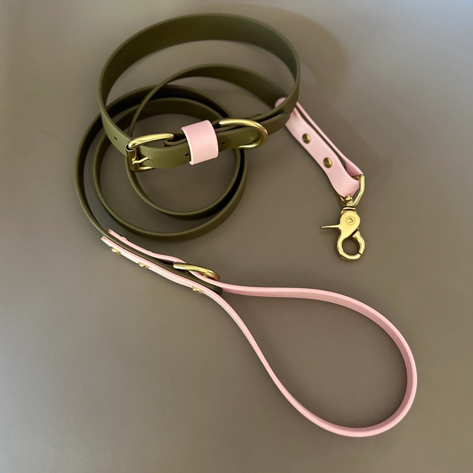 Petra Olive & Pastel Pink Colour Block Collar