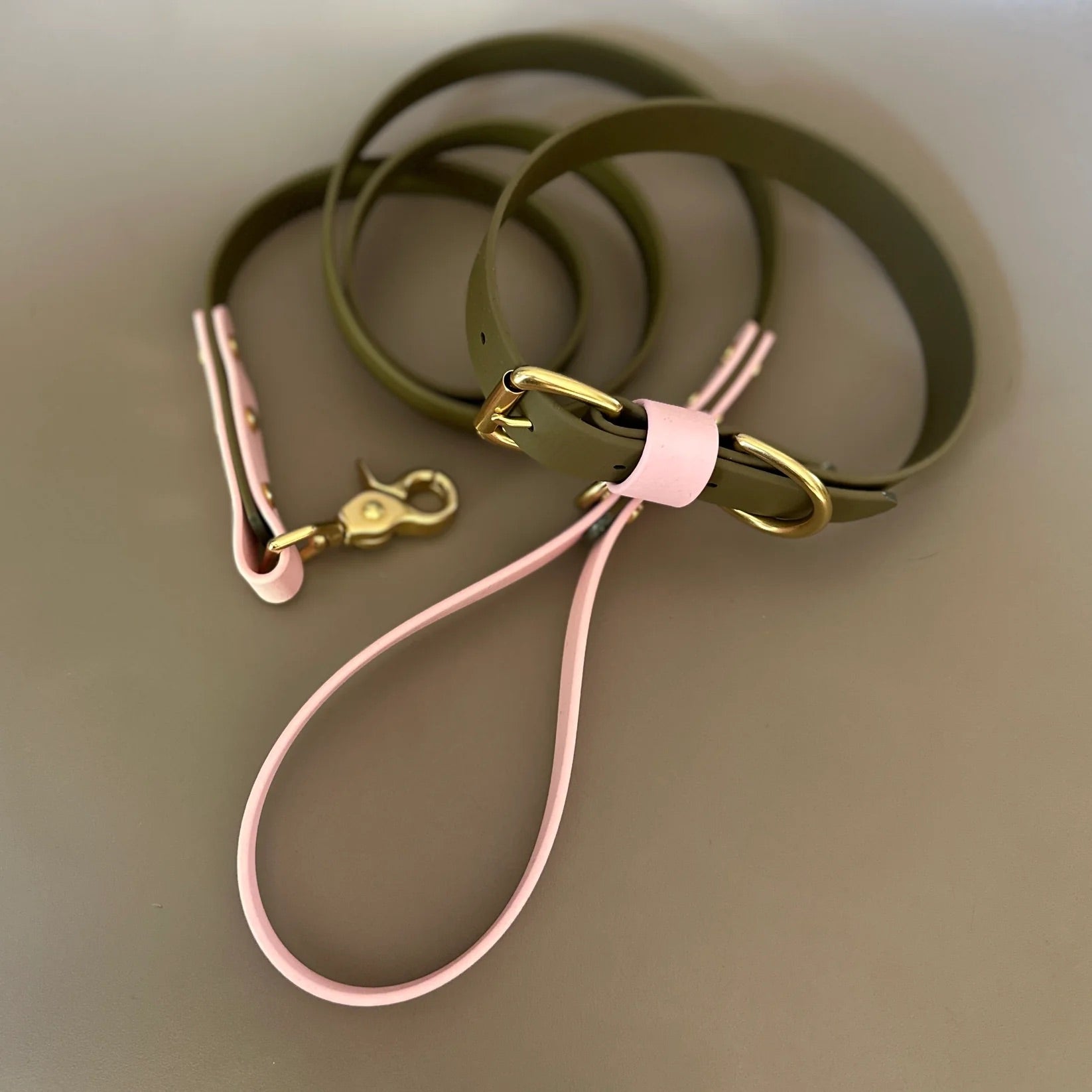 Petra Olive & Pastel Pink Colour Block Collar