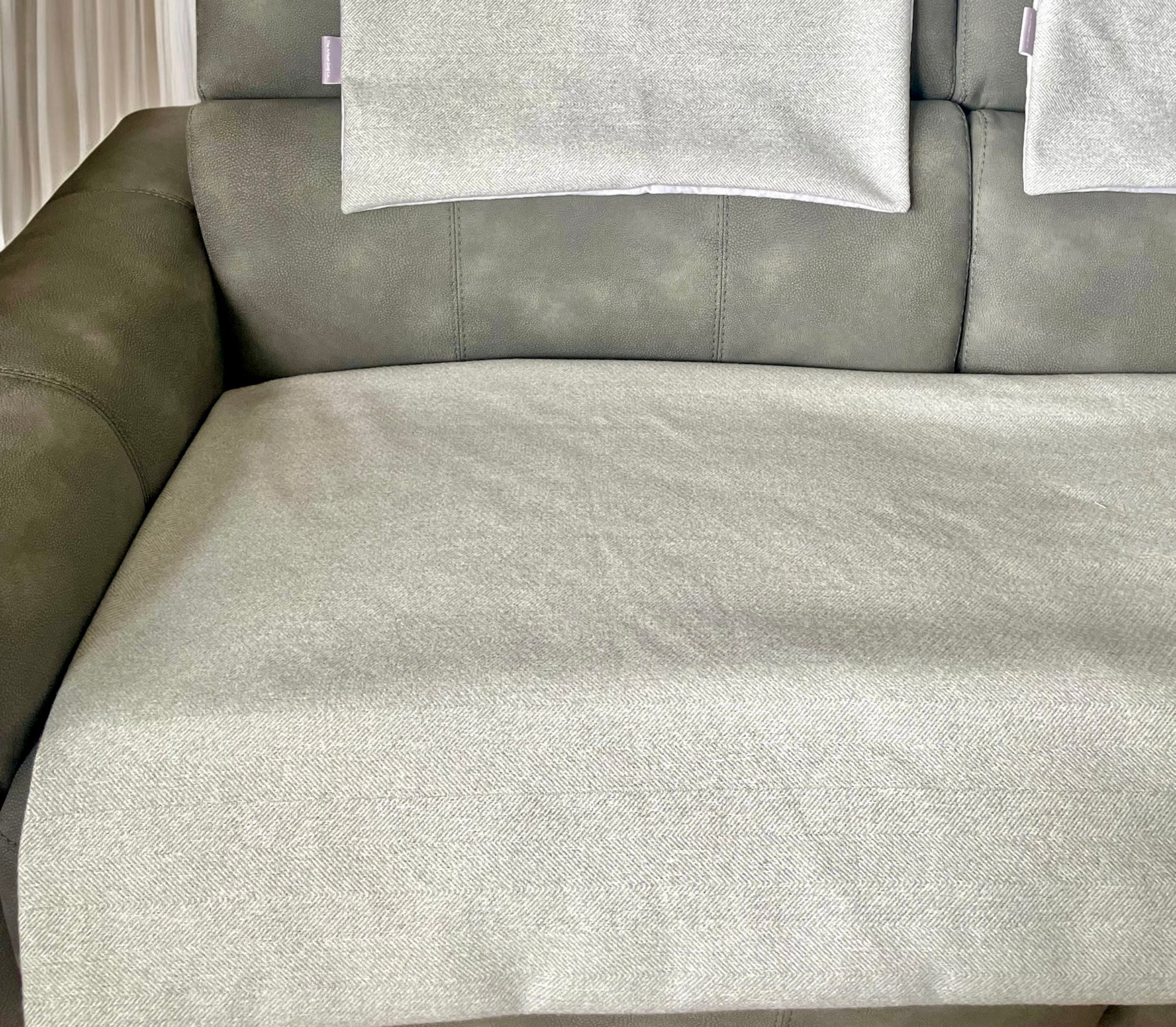 Herringbone Pet Blanket | Reversible Lambswool Sherpa & Faux Suede | Handmade Luxury Dog Throw | Sofa Protector UK
