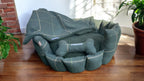 Arlo Forest Green Check Pet Blanket | Reversible Lambswool Sherpa | Handmade Luxury Dog Throw | Machine Washable UK