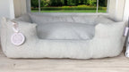 Handcrafted Luxury Dog/cat bed in Herringbone Fabrics - The Classic Collection