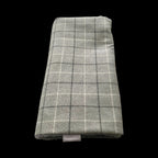 Harris Grey Check Pet Blanket | Reversible Sherpa Fleece | Handmade Luxury Dog Throw | Customisable UK
