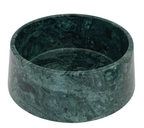 Dark Green Marble Dog Bowl