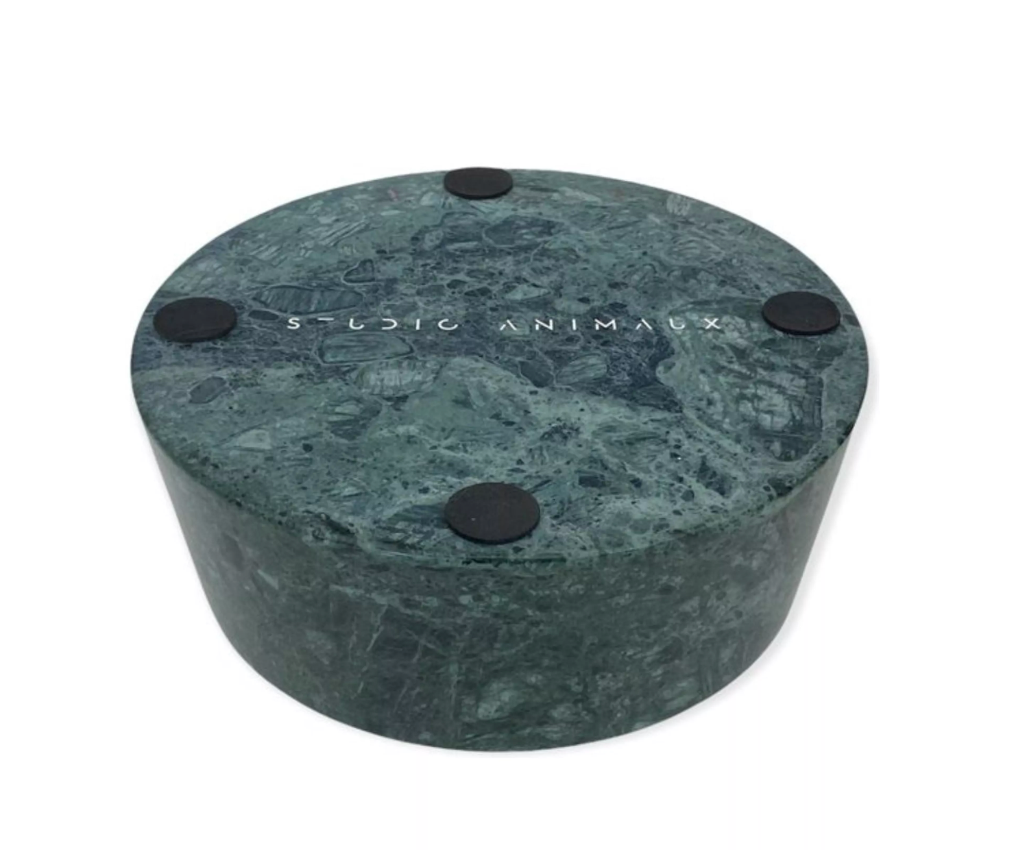 Dark Green Marble Dog Bowl