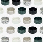 Dark Green Marble Dog Bowl